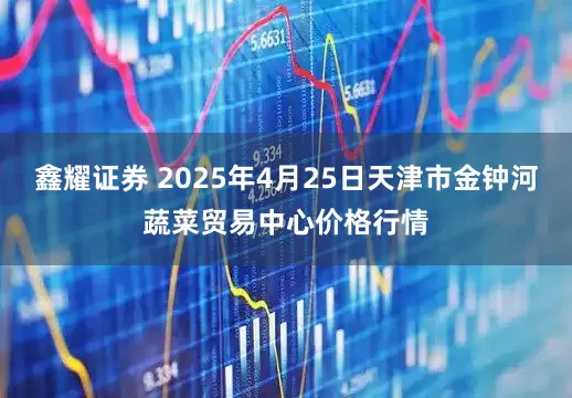 鑫耀证券 2025年4月25日天津市金钟河蔬菜贸易中心价格行情