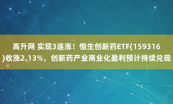高升网 实现3连涨！恒生创新药ETF(159316)收涨2.13%，创新药产业商业化盈利预计持续兑现
